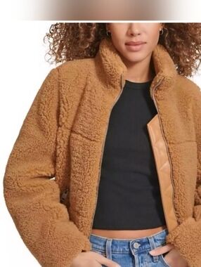 Levi's Short Sherpa Teddy Jacket - Size L